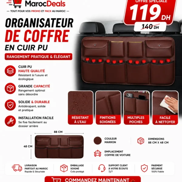 Organisateur Siège Arrière Grande Capacité